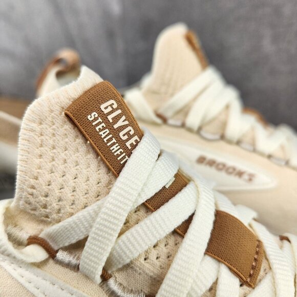 Brooks Glycerin StealthFit 21 Sz 9 Womens Marshmallow Cream Beige Running Shoe - Picture 3 of 13